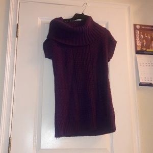 Purple Sleevless Turtleneck